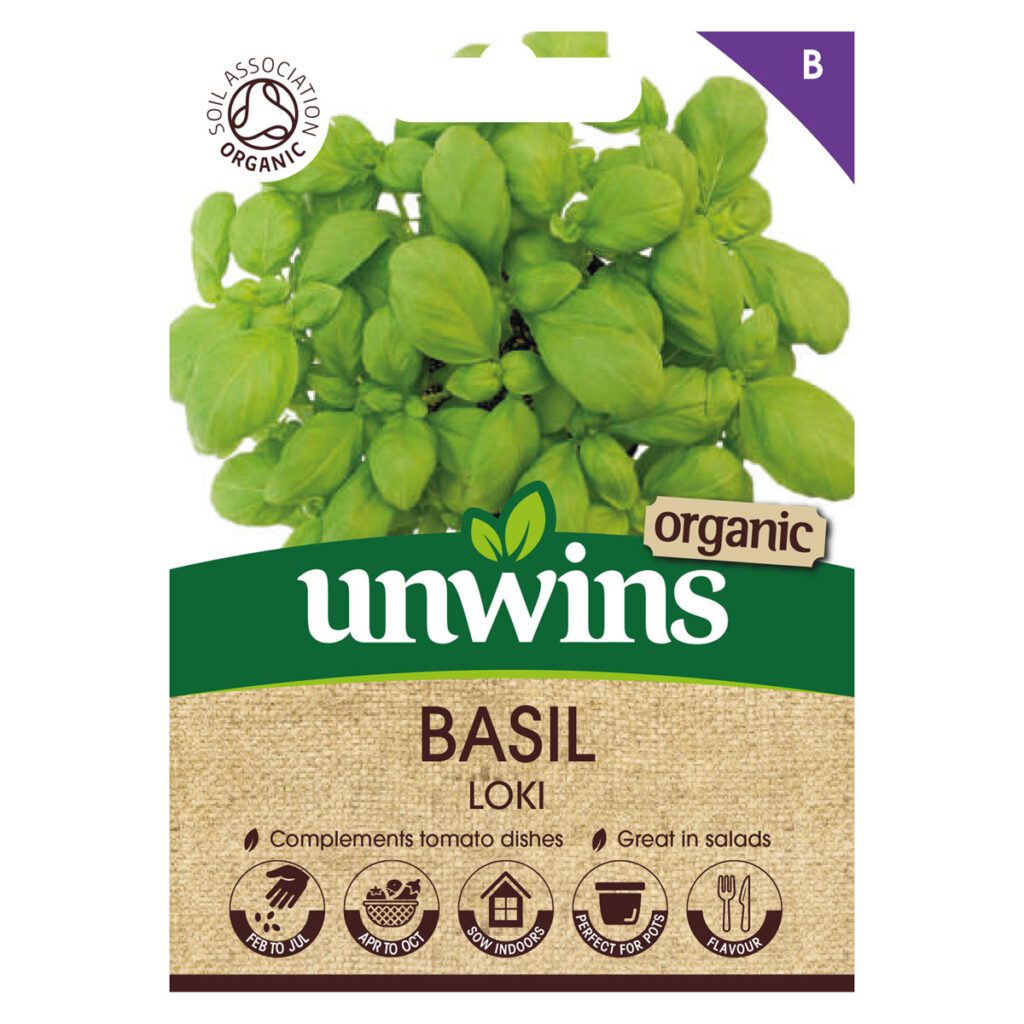 Unwins Organic Basil Loki Organic Seeds 5051618019729 2